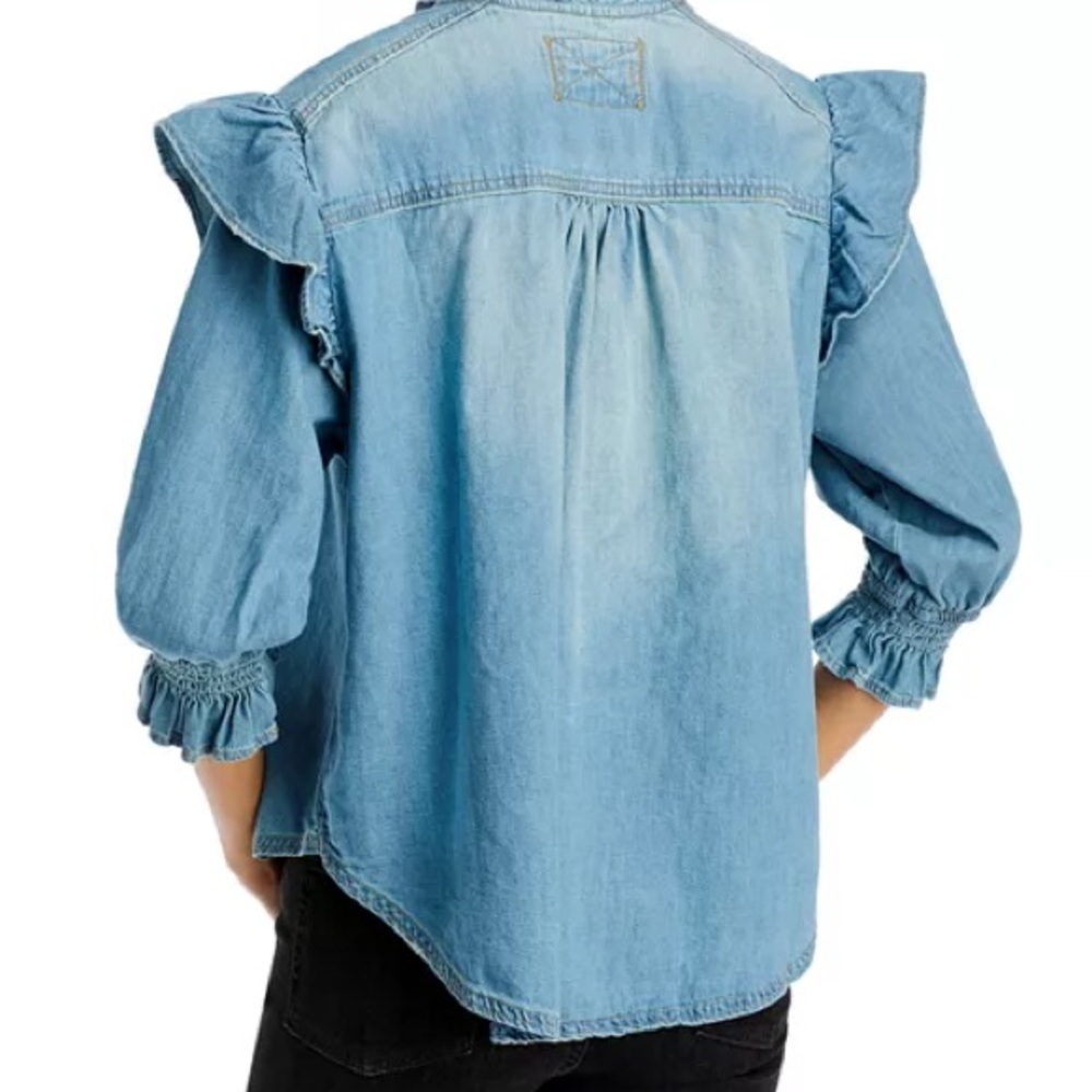We The Free Louise Ruffle Button Down Top - Picture 2 of 5